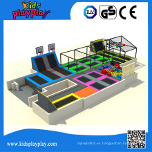 Kidsplayplay Bungee Round Jumping Bed Parque Trampolín Comercial